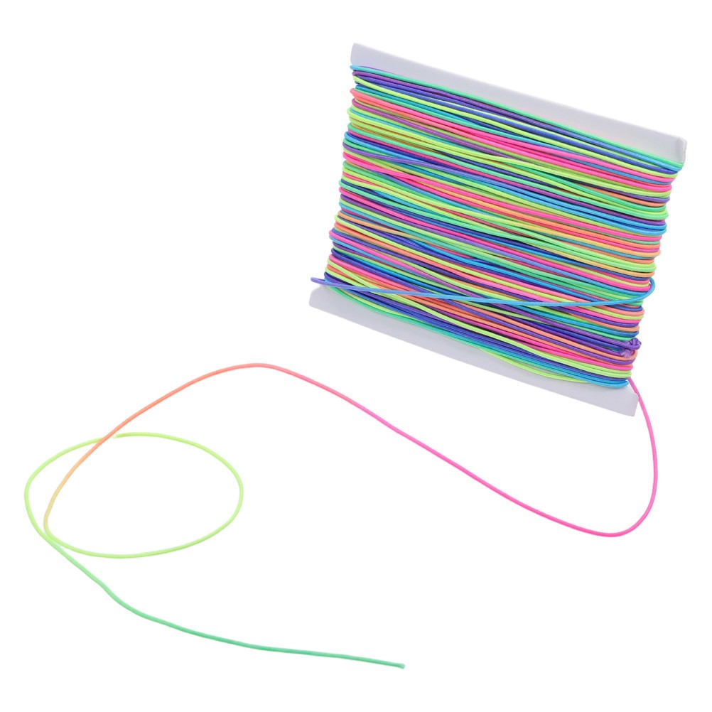 Stretch Elastic Beading Cord: 55 Yard 1mm Colorful Beading Cord for Bracelet