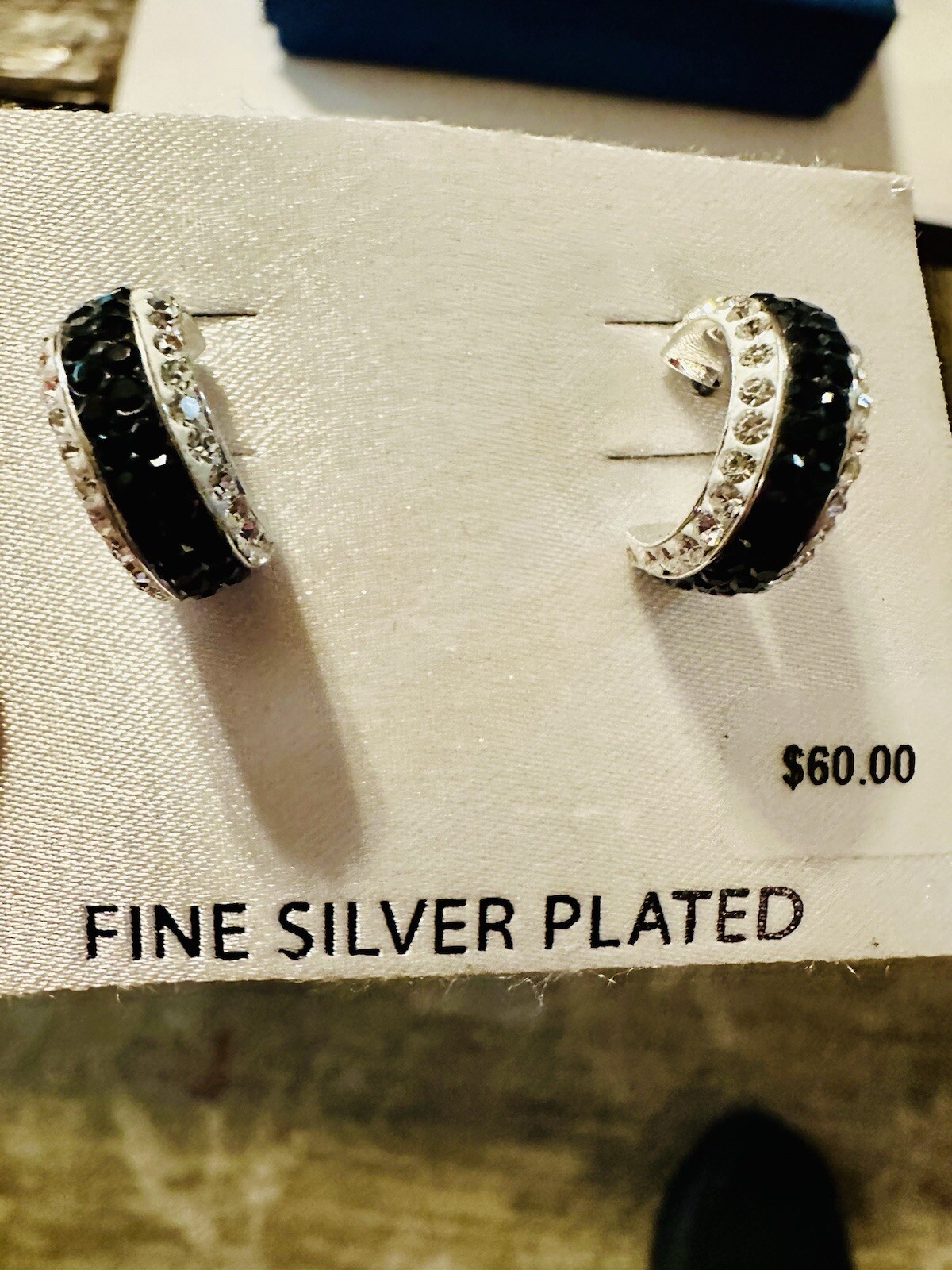 New Black & White Crystal Charm Bracket & Matching Earrings $60 Kohl’s