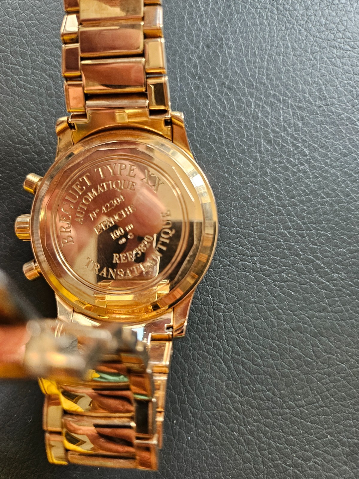 Breguet men automatic swiss made 18k rosegold, Fullgold, Chronograph, Fullset