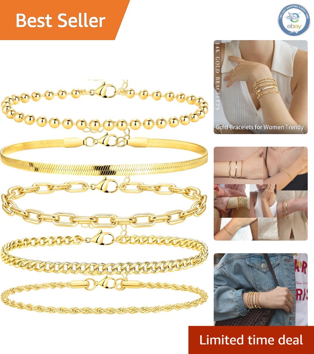 Non-Tarnish Gold Stackable Bracelets – 5 Unique Styles for Every Occasion