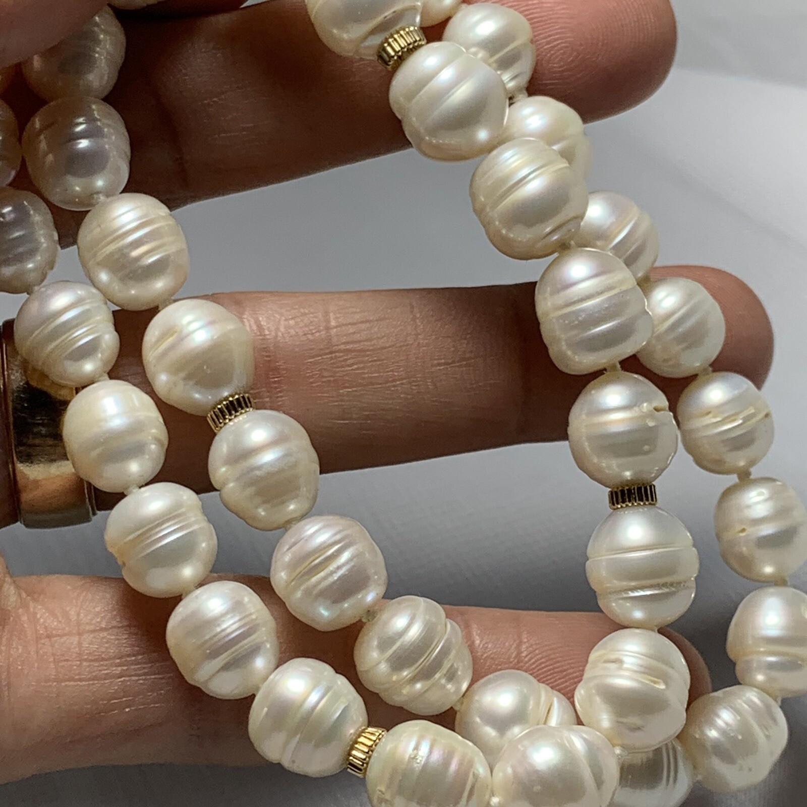 Japan Cultured Pearls Baroque Necklace 8.7 – 11mm Pearl 14k Gold