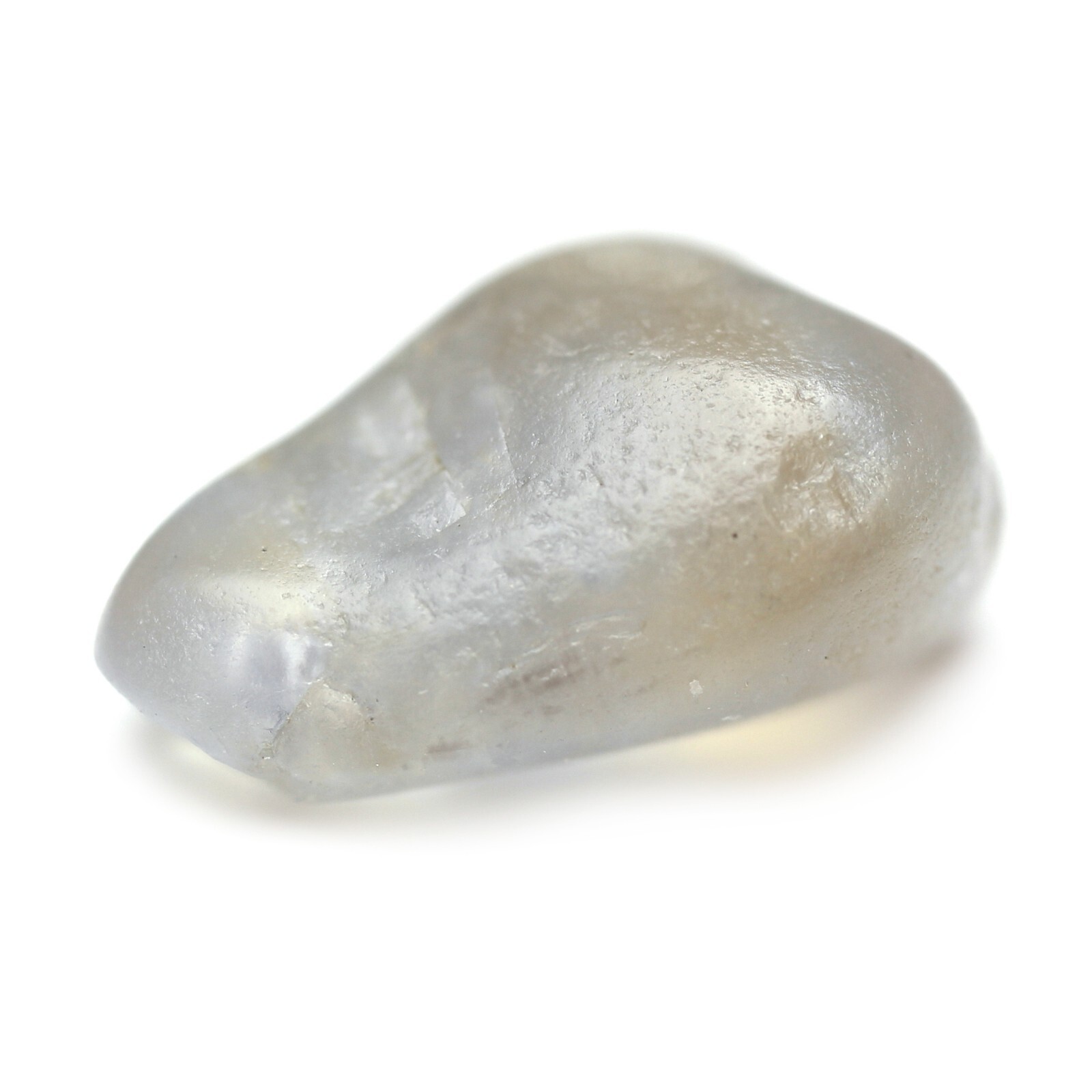 Certified 5.43ct Natural Unheated Ceylon White Sapphire Sri Lankan Rough 12x8mm