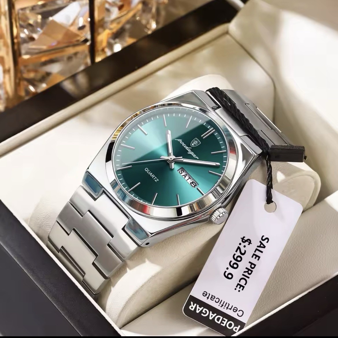 POEDAGAR Luxury Men’s Watch Waterproof Luminous Date Week