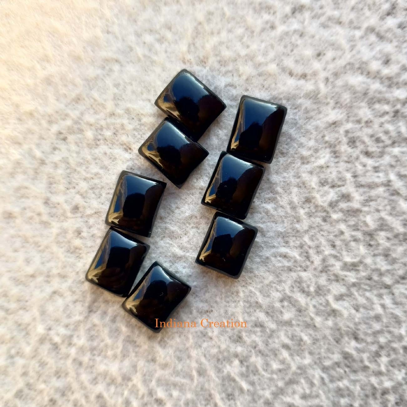 Natural Black Onyx Rectangle Cabochon 6x8mm To 20x25mm Loose Gemstone