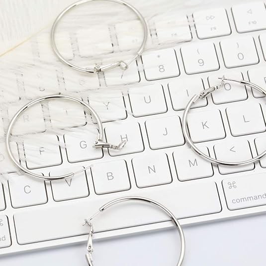 925 Sterling Silver High Polished 2MM Hoop Earrings – 10MM-50MM Lot