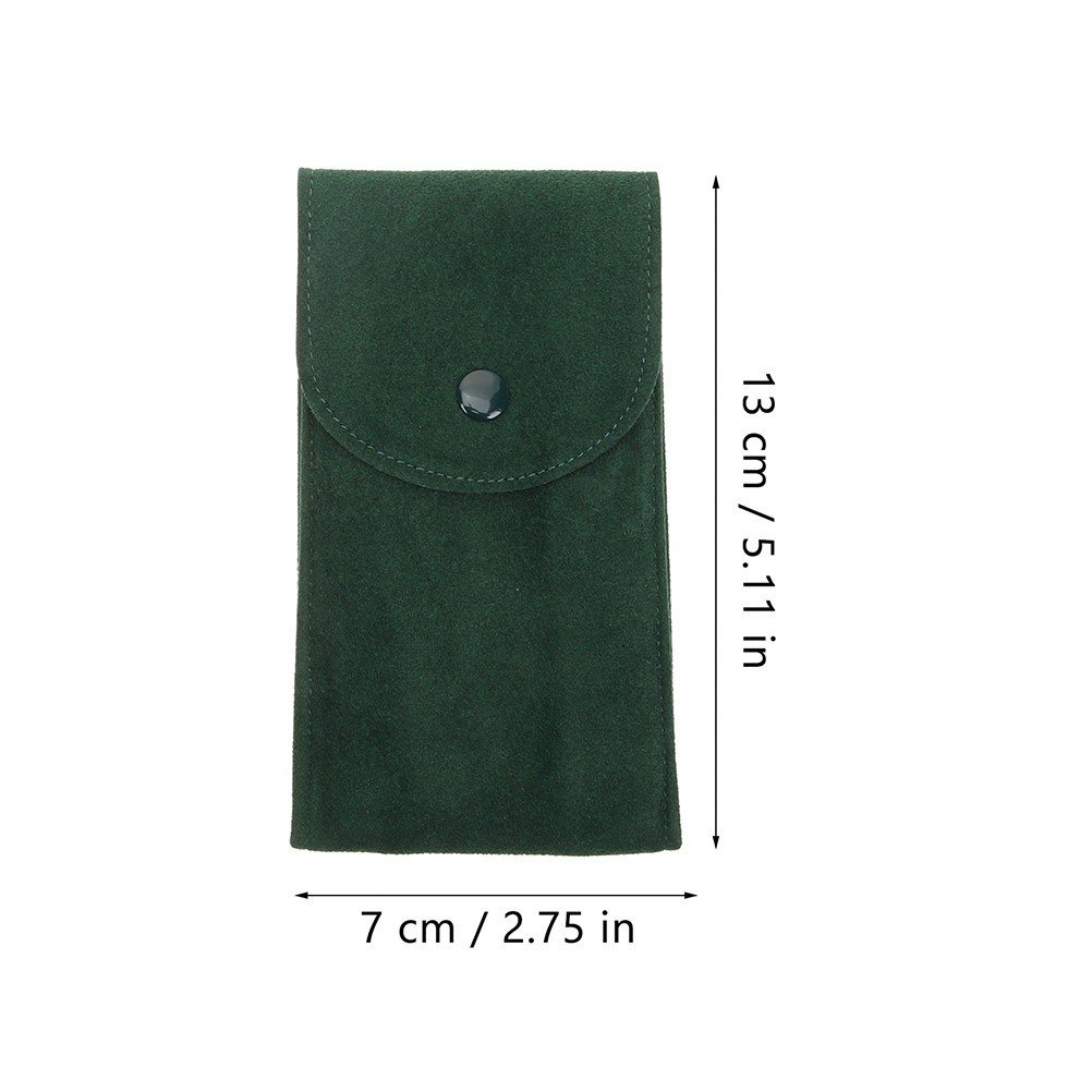 Travel Watch Case Green Rectangular Scratch Protection 2Pcs 5.1×2.8in