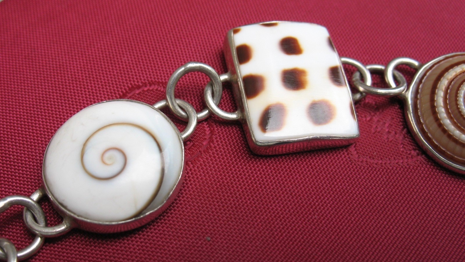 Sterling Silver Seashore Artisan Bracelet Toggle T. Tucker 6.5″-7.5″