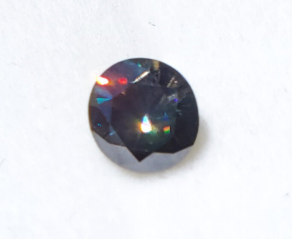 1.40 Carat Fancy Deep Blue Purple VS1 Lab Grown Round Brilliant Cut Diamond