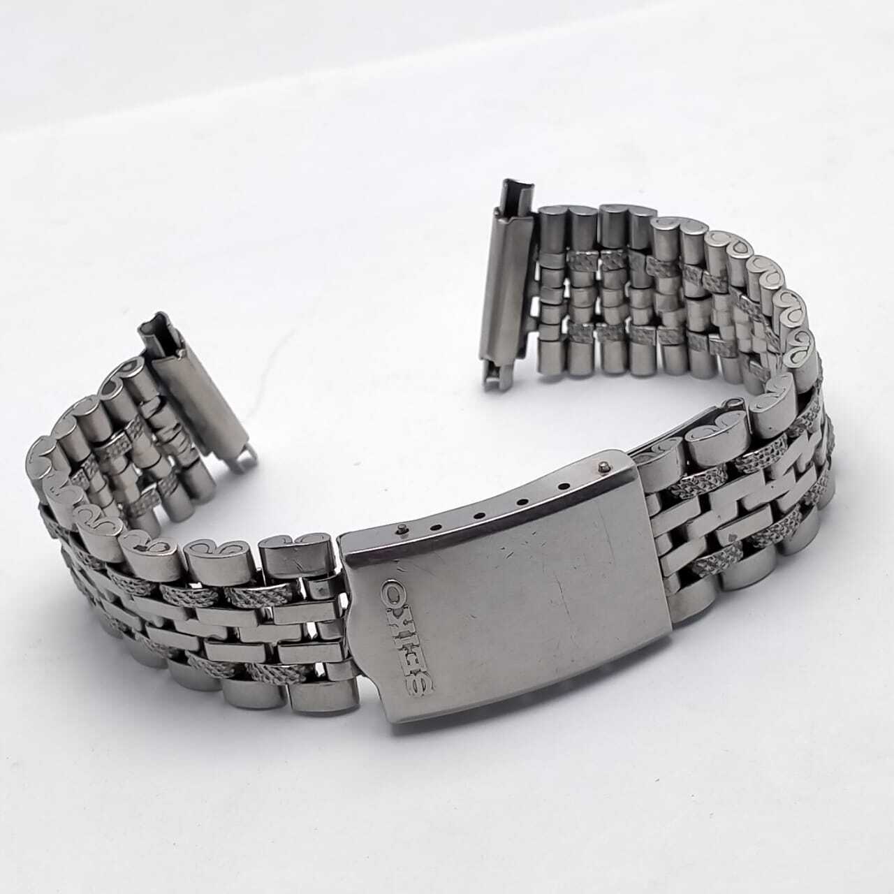 Adjustable 16 mm To 22 mm Seiko Rail Road Stainless Steel Vintage Watch Bracelet