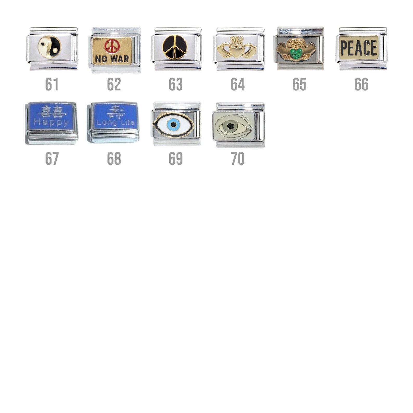 Miscellaneous enamel 9mm Italian Charm – Fits 9mm Italian charm bracelets