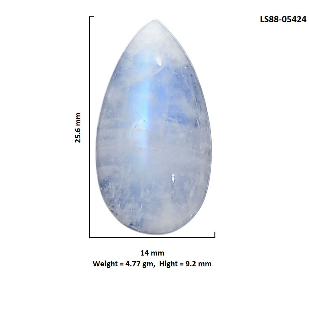 Natural Rainbow Moonstone 14×25.6×9.2 mm Pear Shape Polished Gemstone LS88-05424