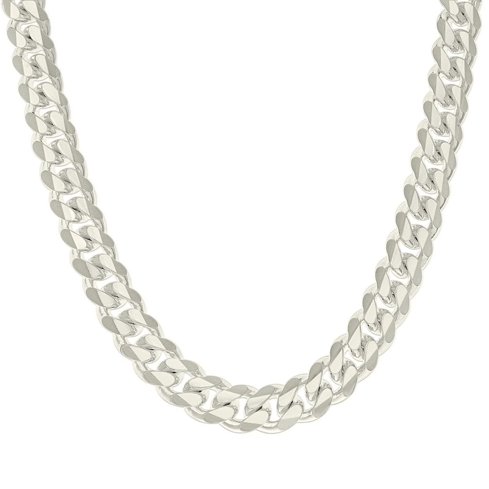 925 Sterling Silver Box Clasp Plain 12.8mm Solid Miami Cuban Chain | 22″ to 26″