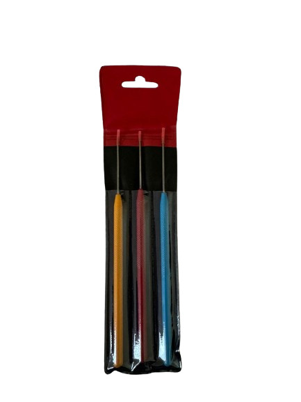 Set Of 3 Titanium Knurled Handle Soldering Picks with A Free Storage Pouch
