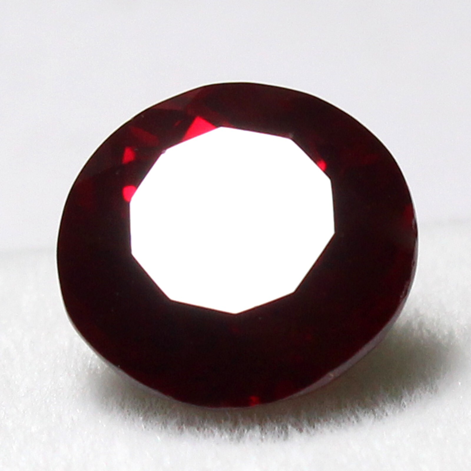 Natural Certified Mogok Deep Red Ruby 7×7 mm Round Cut Unheated Loose Gemstone