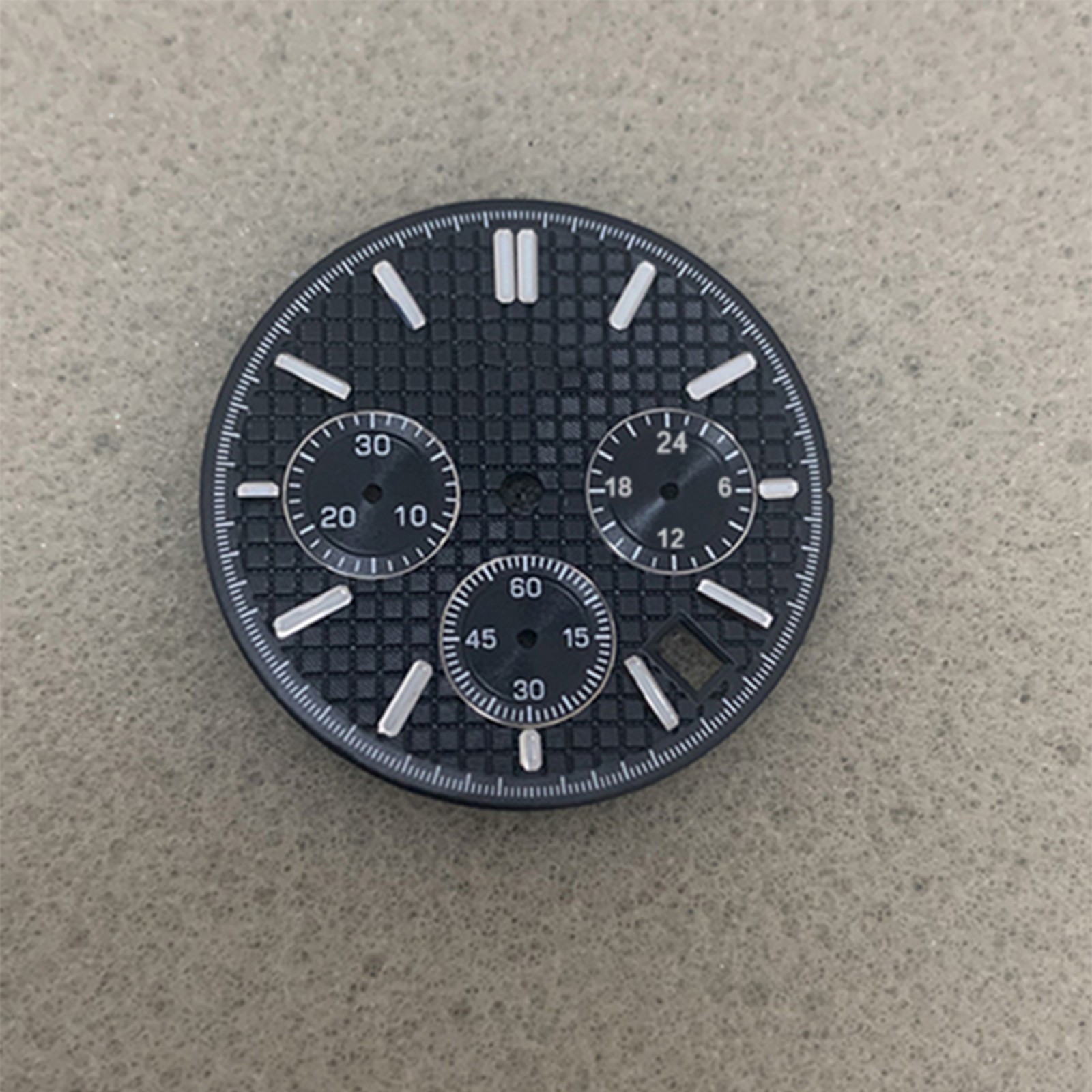 31.8mm Watch Dial Silver Watch Hands Green Luminous for Vk63 Movement