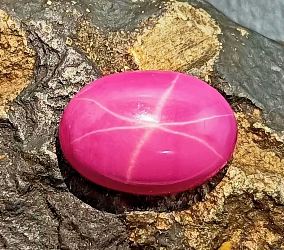 6 Rays Star Sapphire 9.55 Ct+ Natural Baby Pink Cabochon Oval LT Loose Gemstone