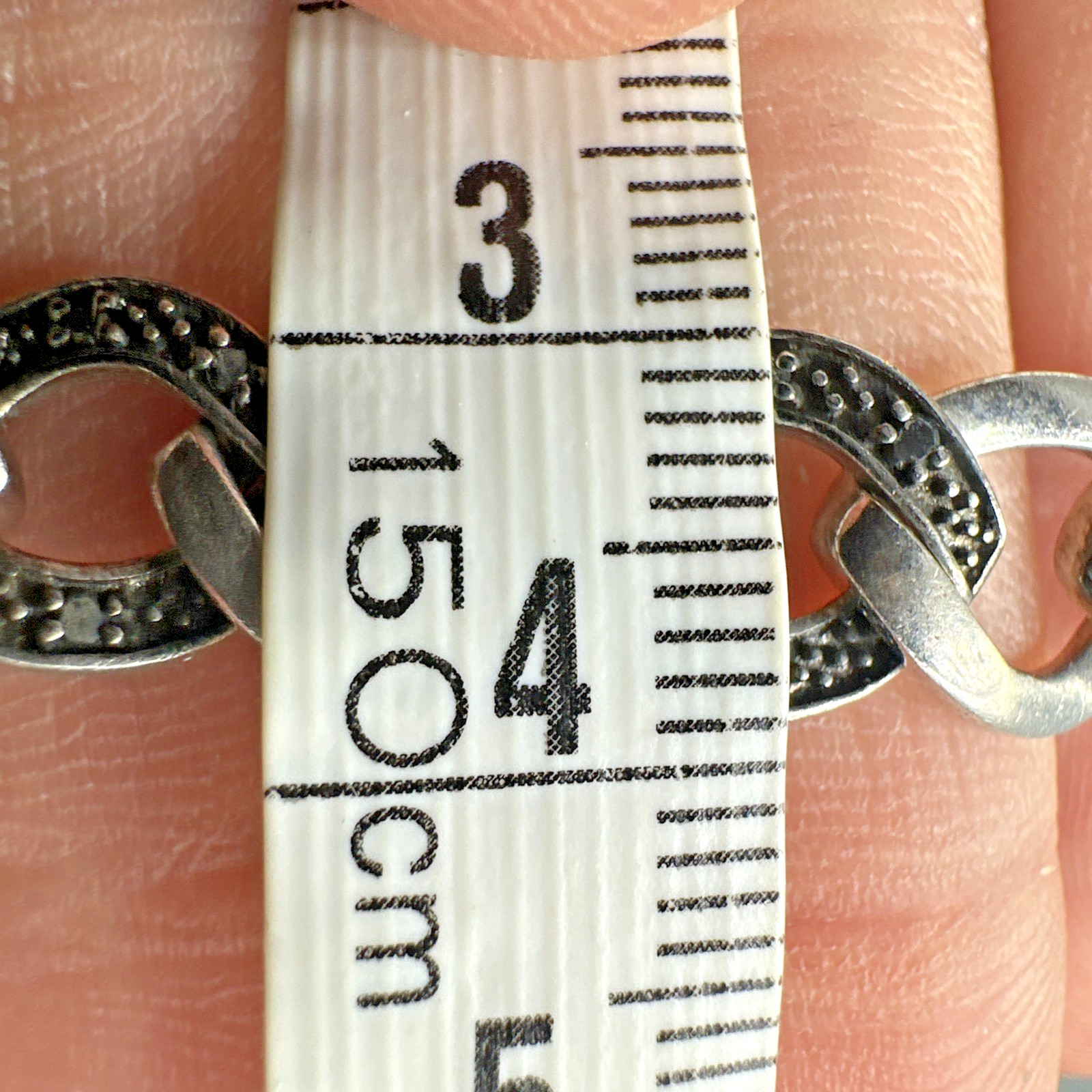 Vtg Alternating Sterling Silver & Marcasite Link Bracelet ~7” 15.7g 9mm Box Lock