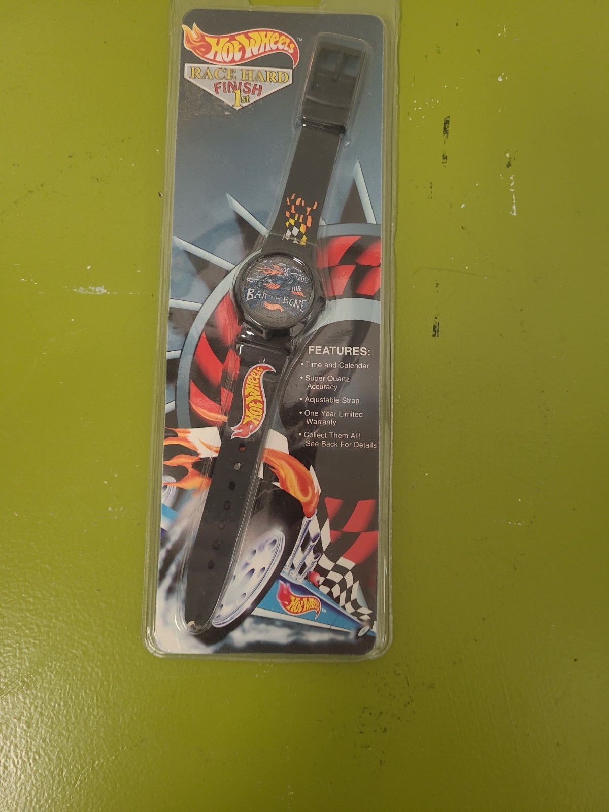 Hot Wheels Wrist Watch 1994 Race Hard Finish 1st