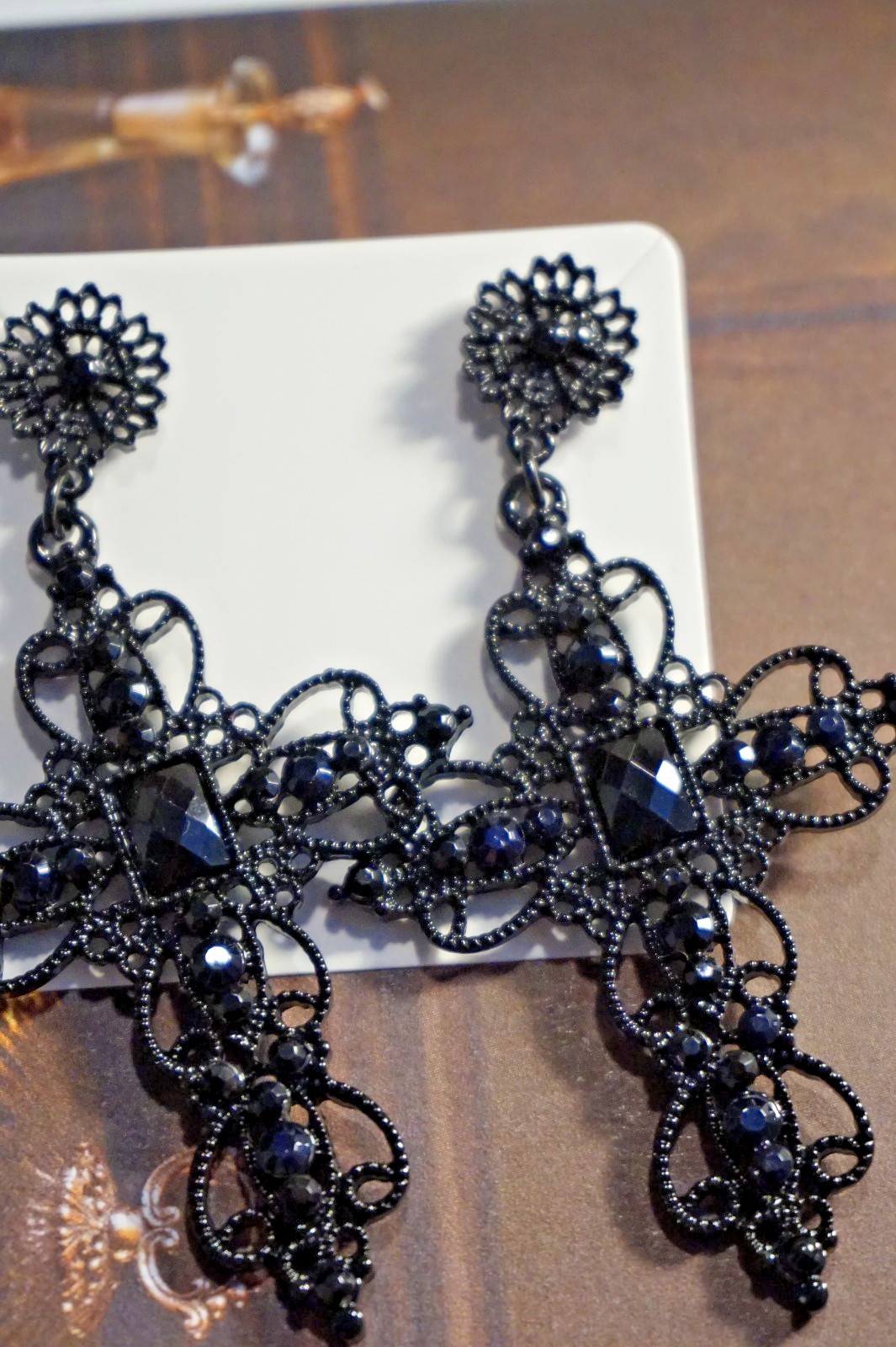 Black Gothic crosses stud earrings jewellery Emo Rock Religion Vintage styleGift