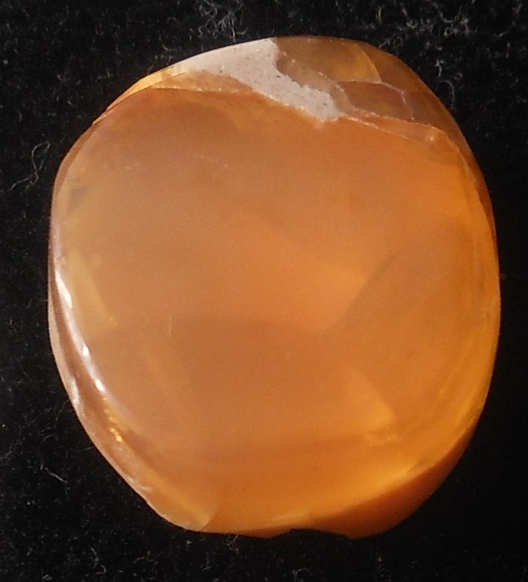11ct Orange Mexican Fire Opal Cab 15.8mm x 14.2mm x 7.4mm
