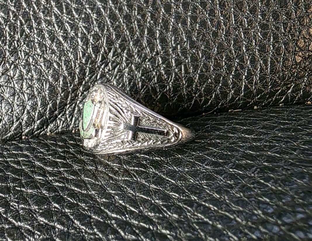 Vintage St. B High School Class Ring, Kinney Sterling Silver- Size 5.25