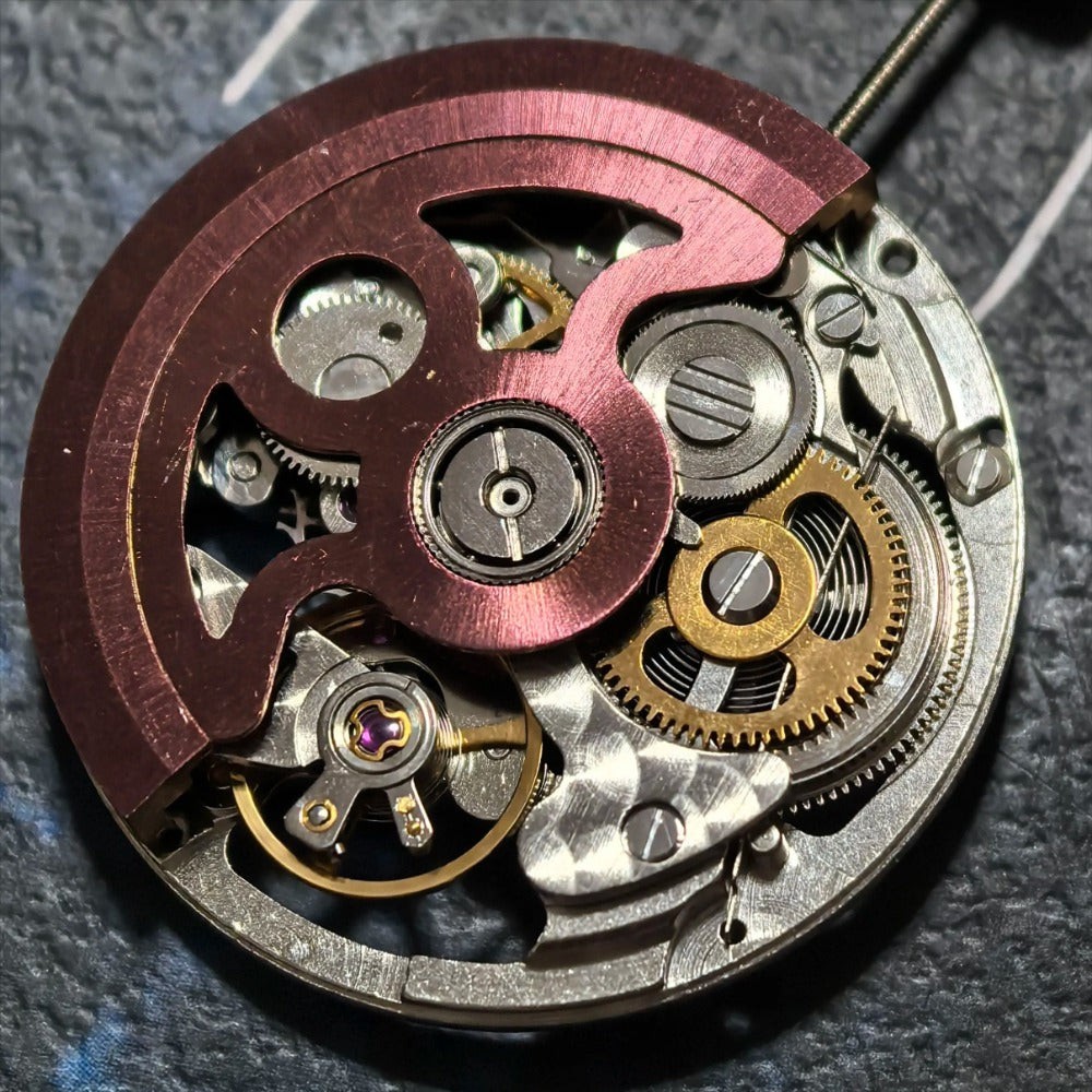 China Made Hollow Hangzhou 2189 Automatic Mechanical Movement Red Rotor 3 Hands