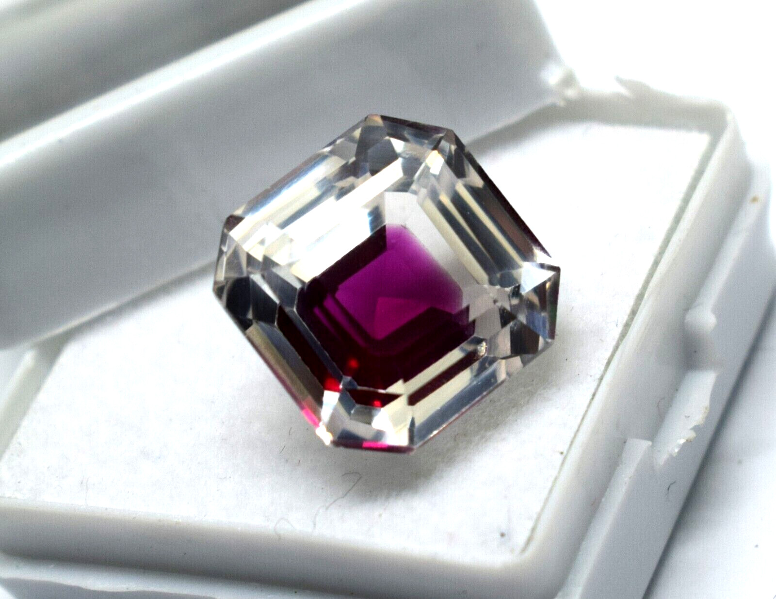 Natural Bi-Color Pitambari Sapphire Radiant 6.15 Ct Loose Gemstone GIE Certified