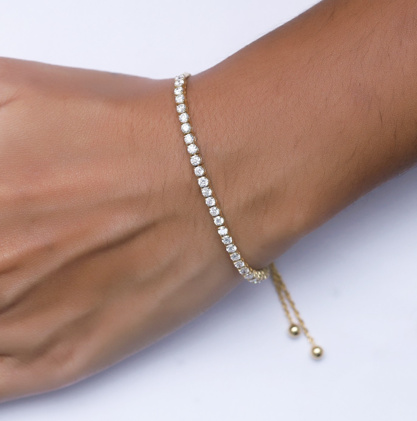 2.25Ct Lab Grown Diamond Adjustable Bolo Bracelet