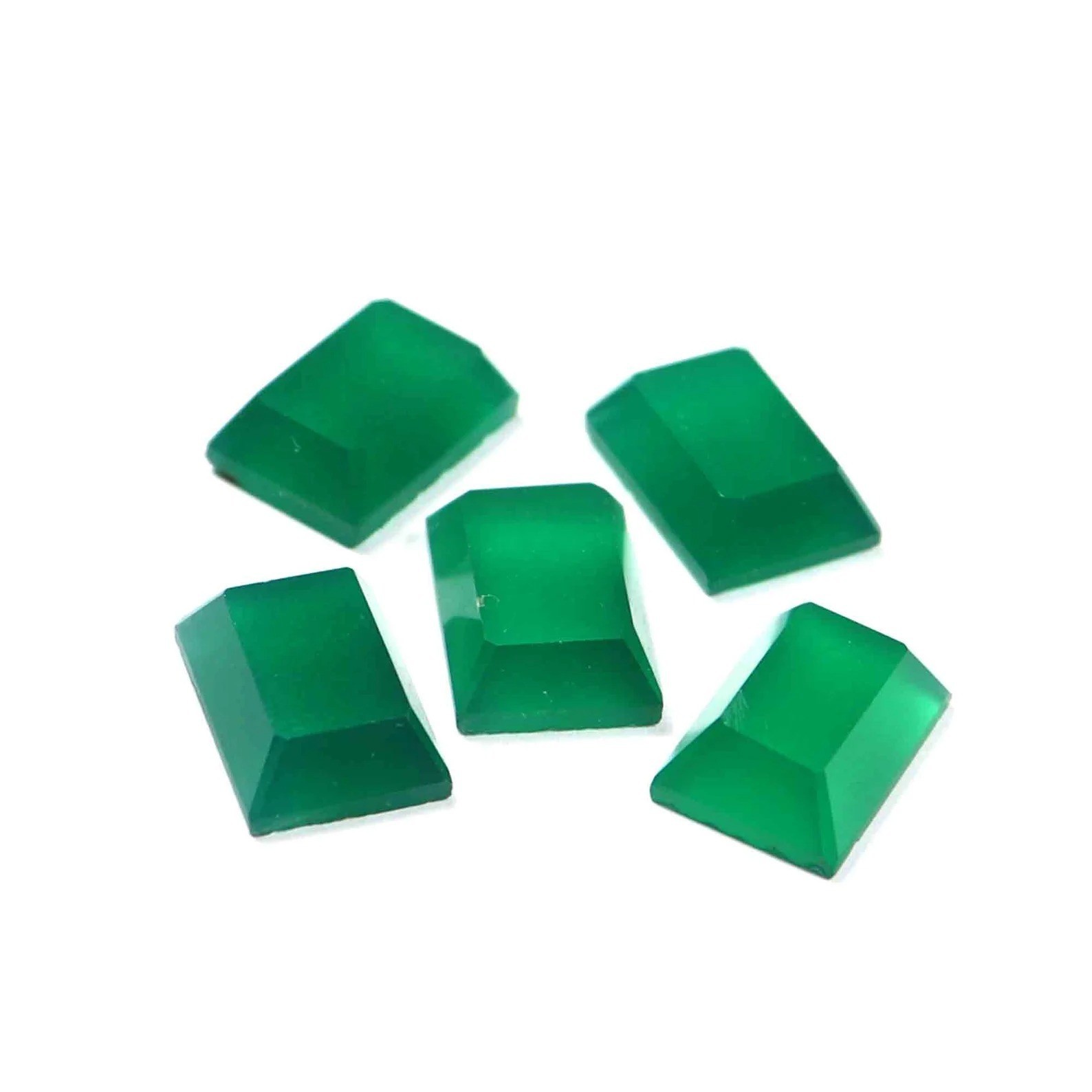 Natural Green Onyx Rectangle Step Cut 8x10mm to 20x25mm Loose Gemstone