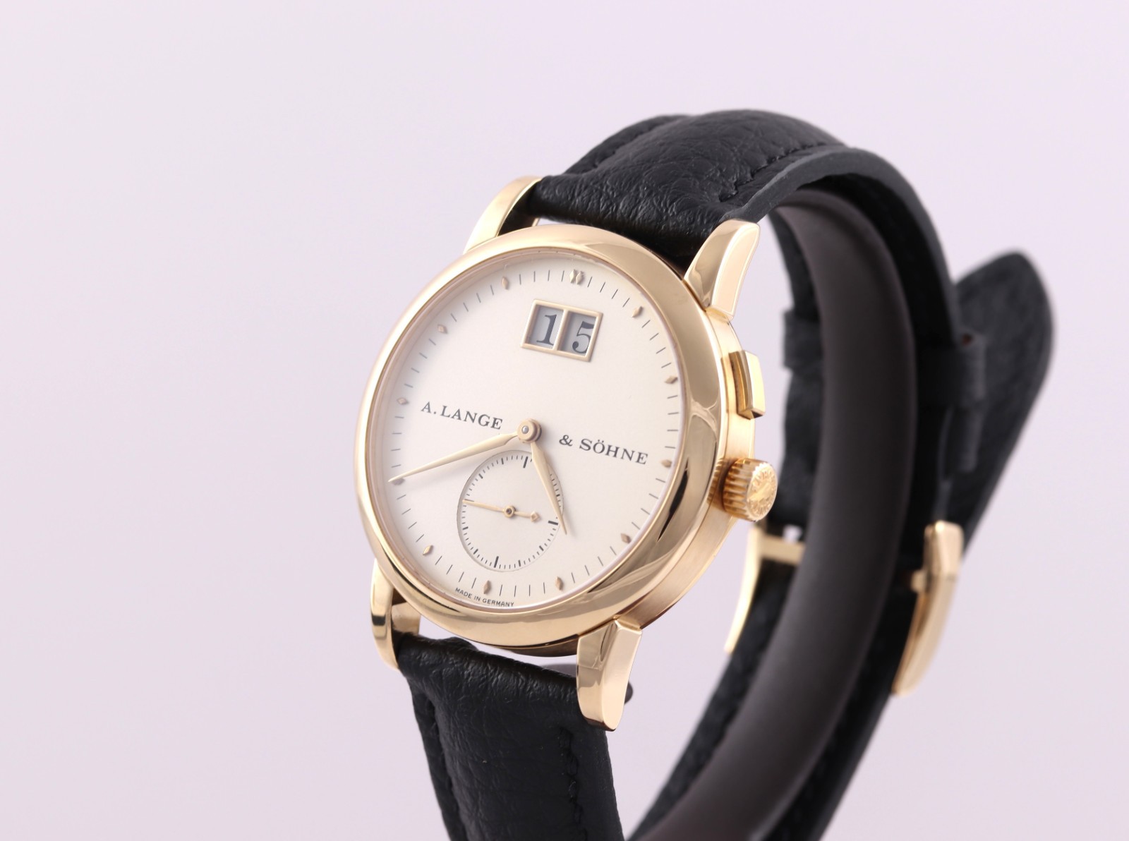 A. Lange & Söhne Saxonia 34mm Yellow Gold Silver Ivory 105.021