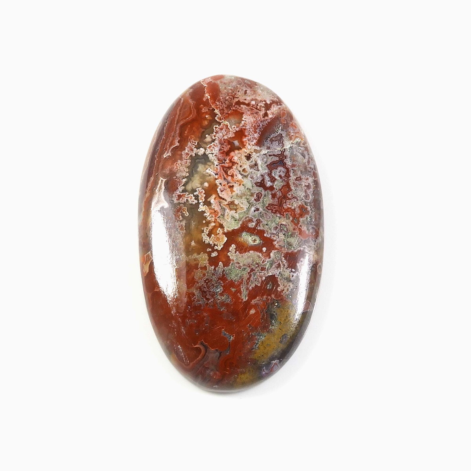 Crazy Lace Agate Natural Cabochon 53 Cts Oval Loose Gemstone {44X25} mm MI23-18