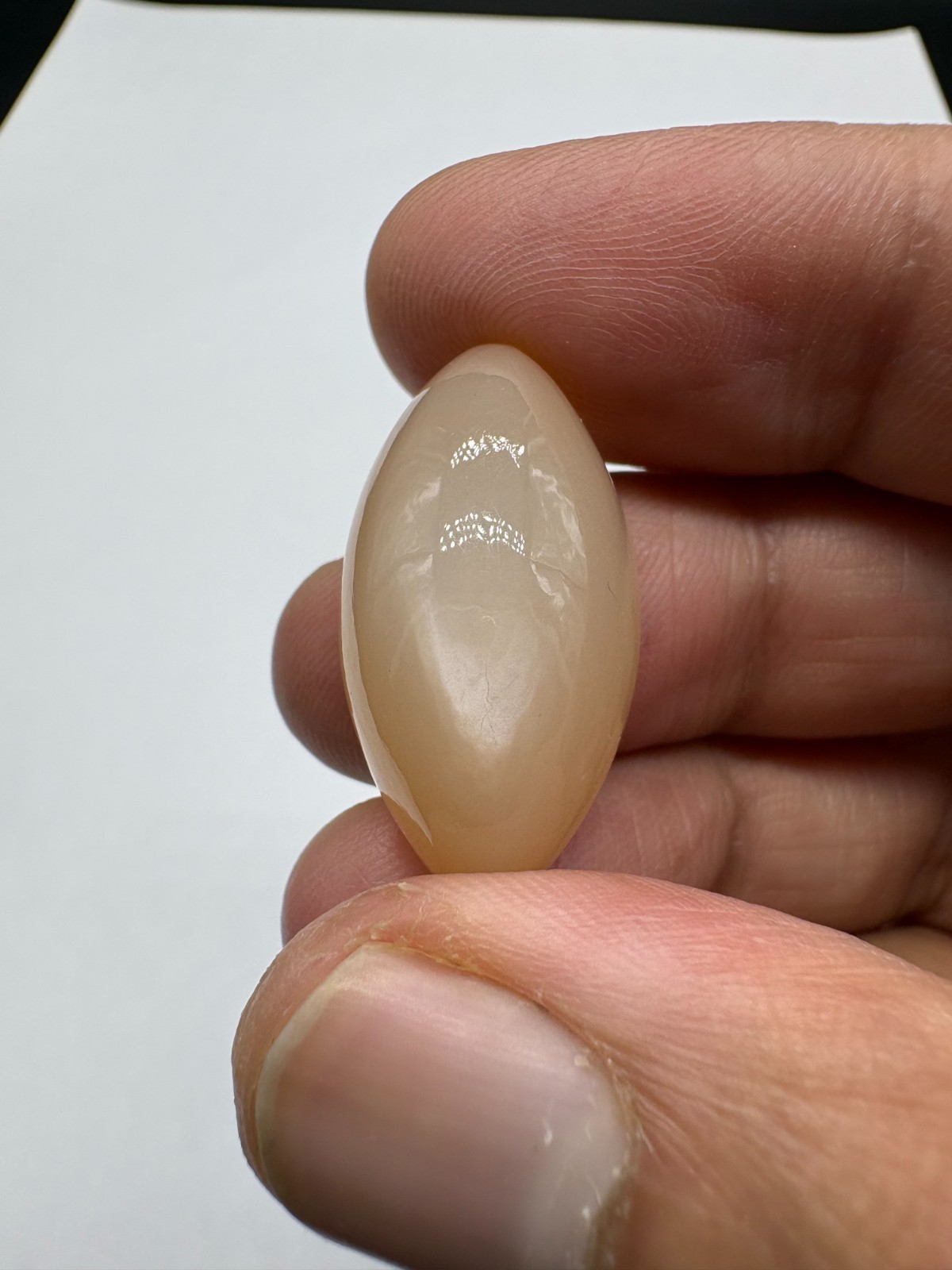 Natural Peach Moonstone Marquise Cabochon 30X15mm Loose Gemstone | 30.02 Carats