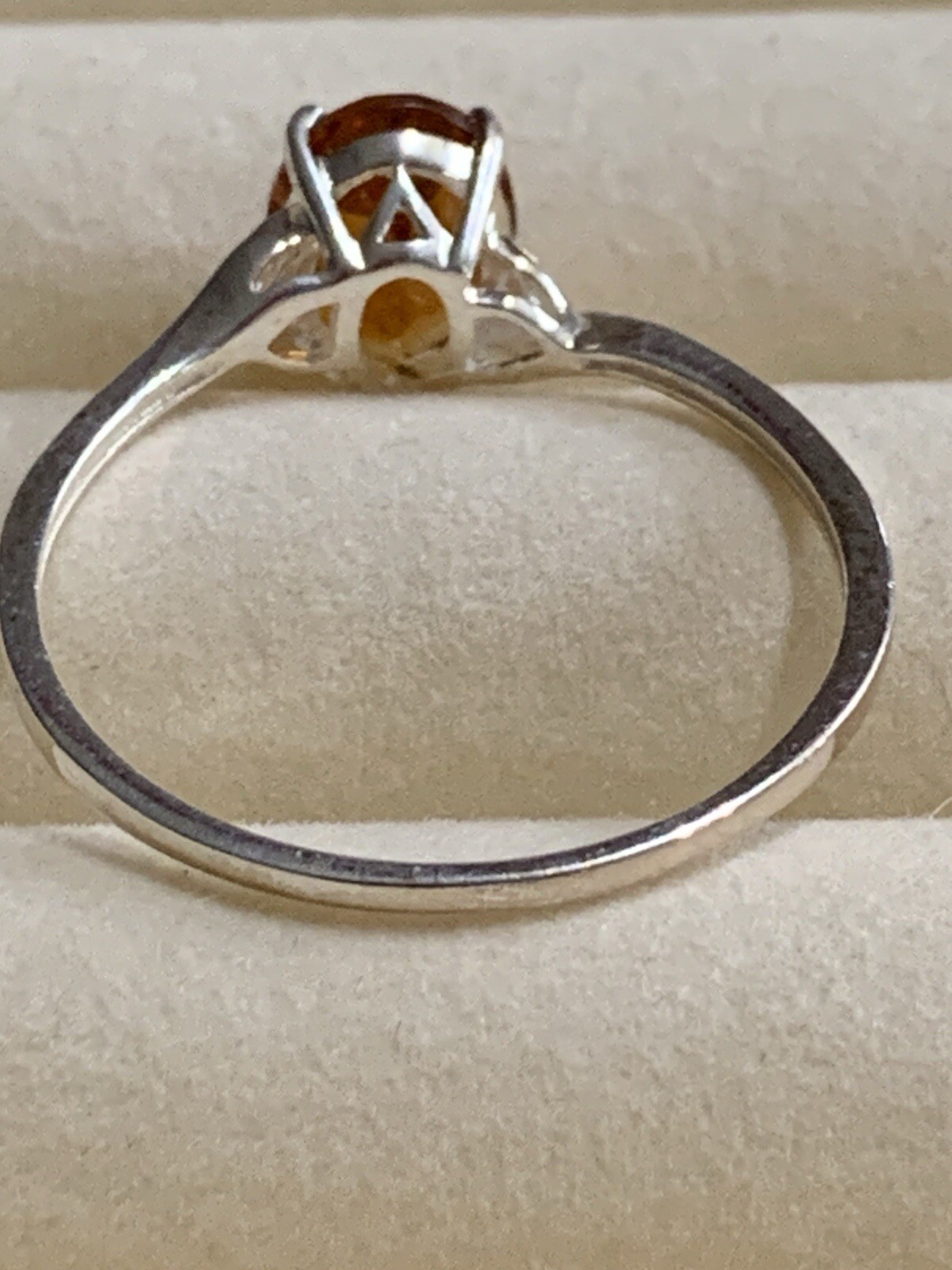 New-Madeira Citrine Combodian Zicron sterling Silver Ring- Sz.11