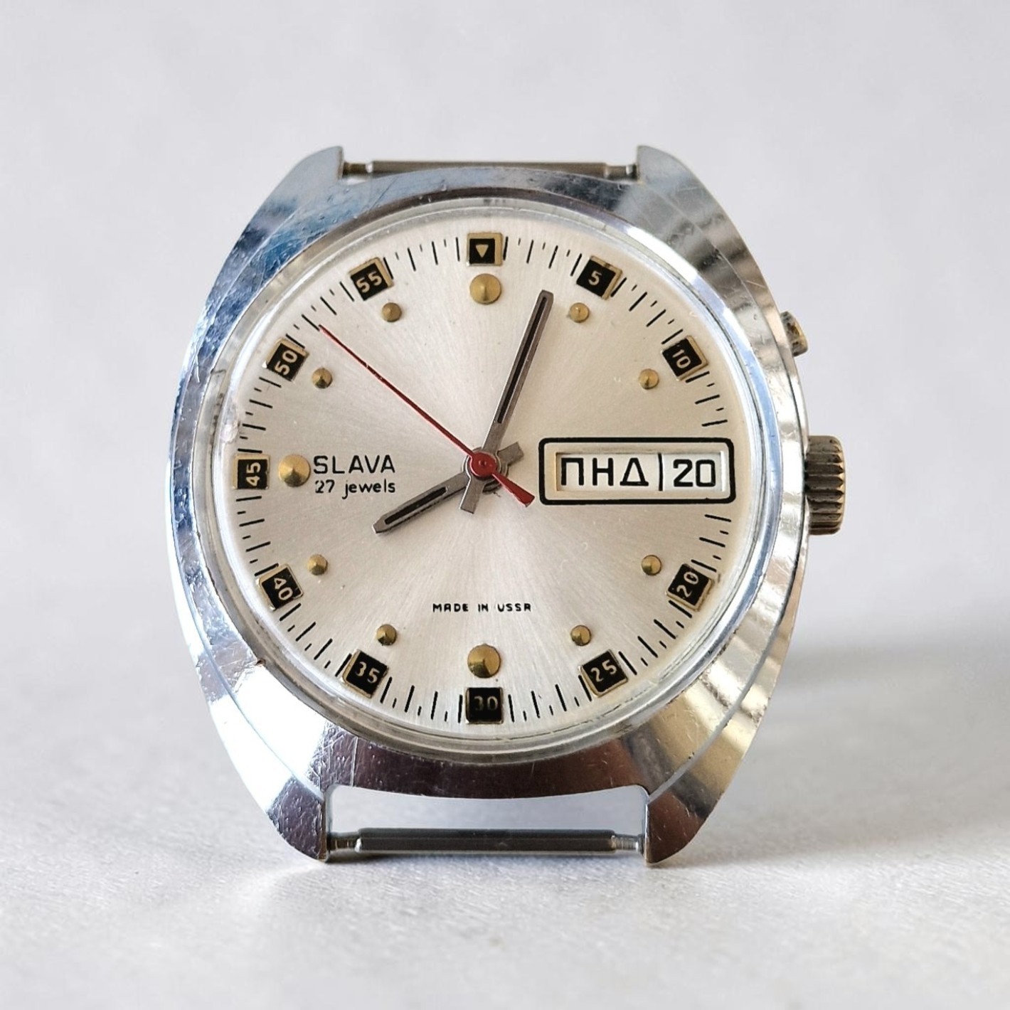 Rare Soviet Mechanical USSR mens watch SLAVA 2MCHZ 27 jewerly Automatic