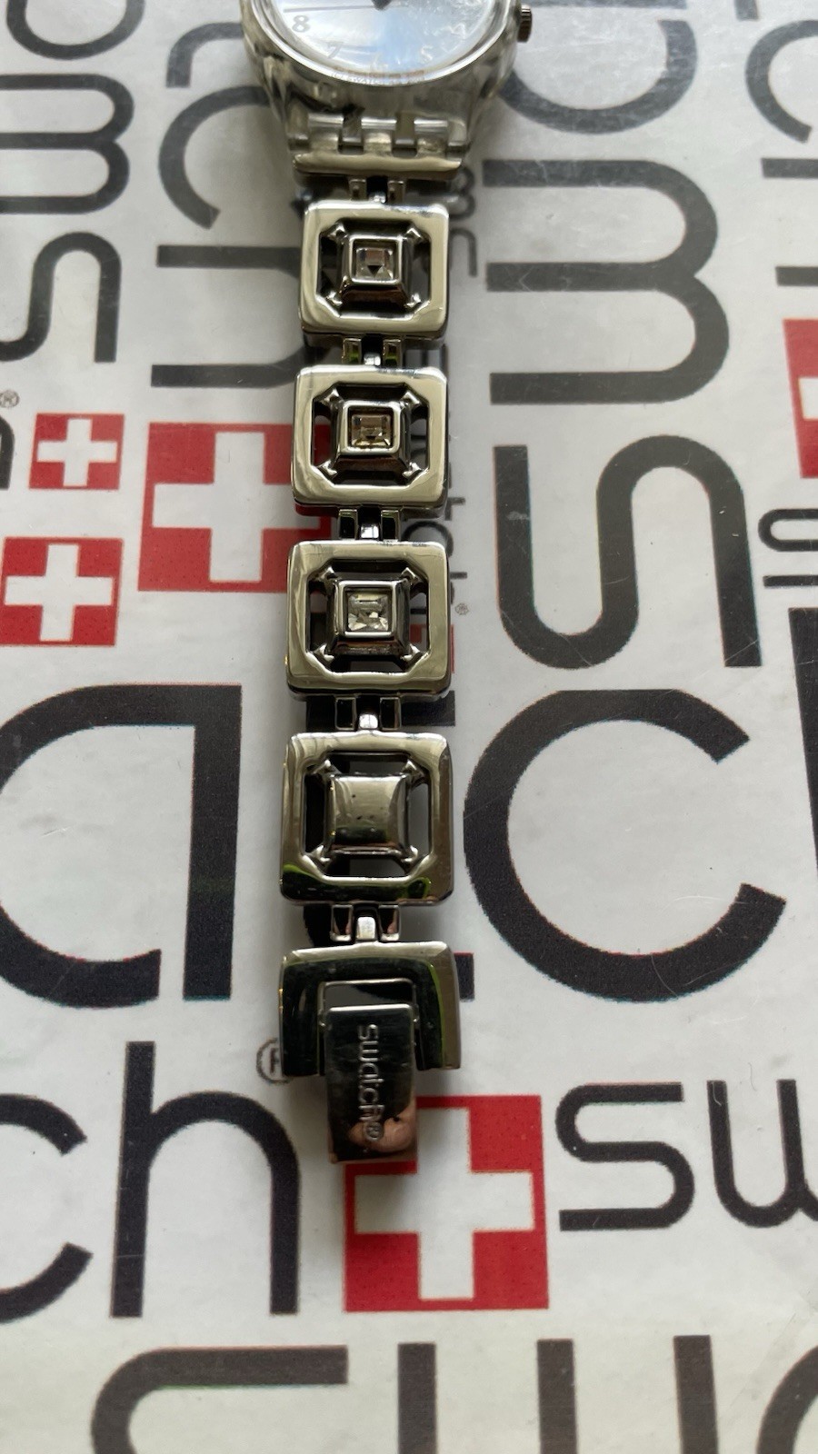 Swatch Pure & Shine LK303G Standard Ladies 25mm Stainless Steel Bracelet