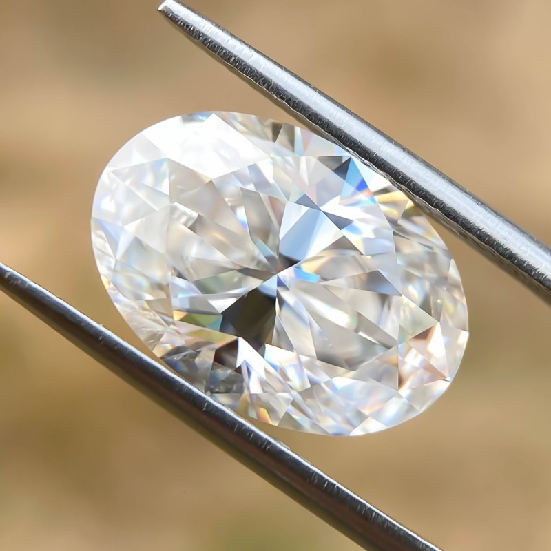 Fashionable Oval Cut D Color Loose Moissanite 0.5-5ct VVS1 GRA Certificate