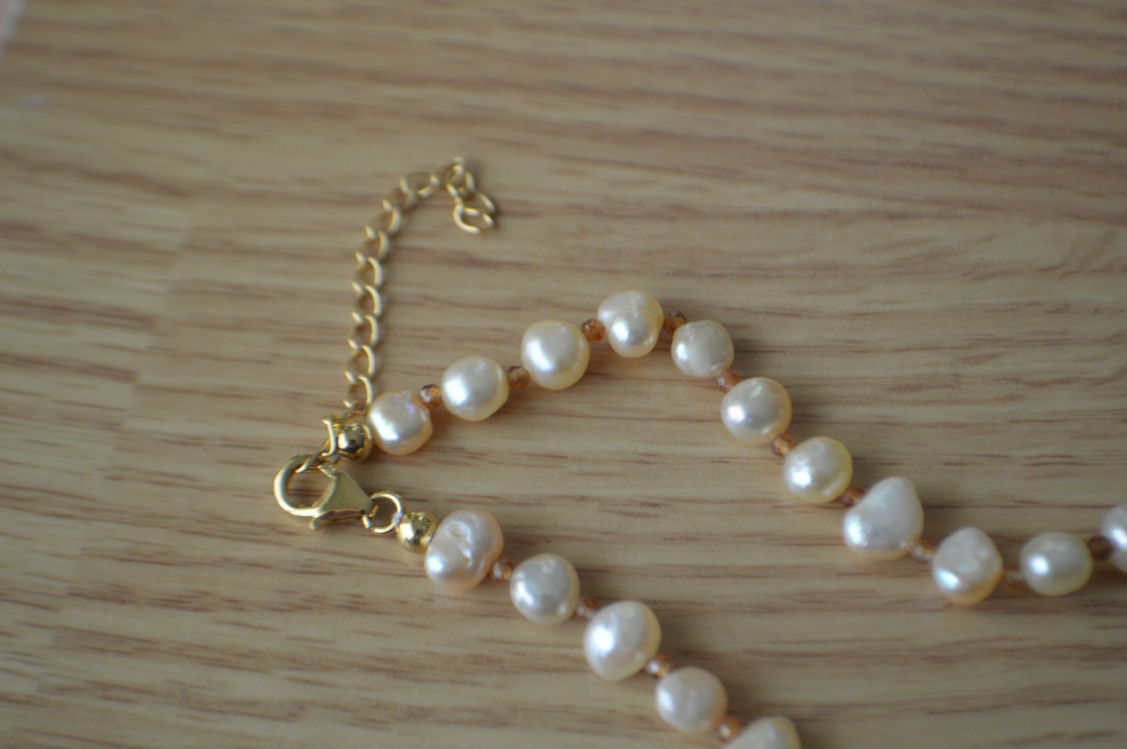 20.00ct Peach Freshwater Pearl 18″ Necklace 18k YG Plated over Fine Silver