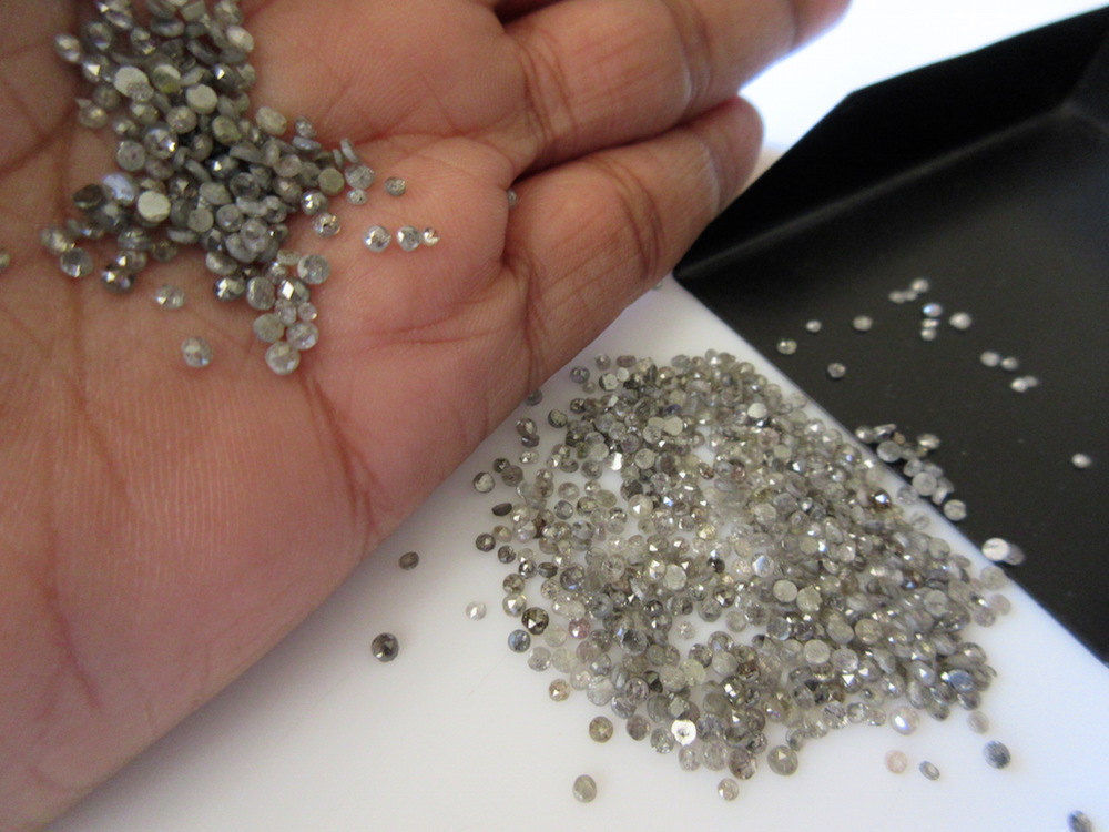 50 Pieces Wholesale 2mm To 3mm Salt And Pepper Rose Cut Diamond Loose Cabochon