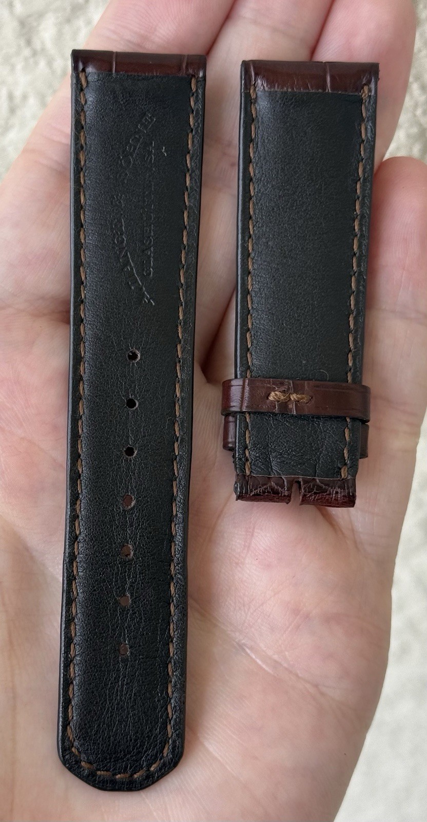 A. Lange & Sohne 20mm x 18mm Brown Alligator Watch Strap Band Authentic OEM