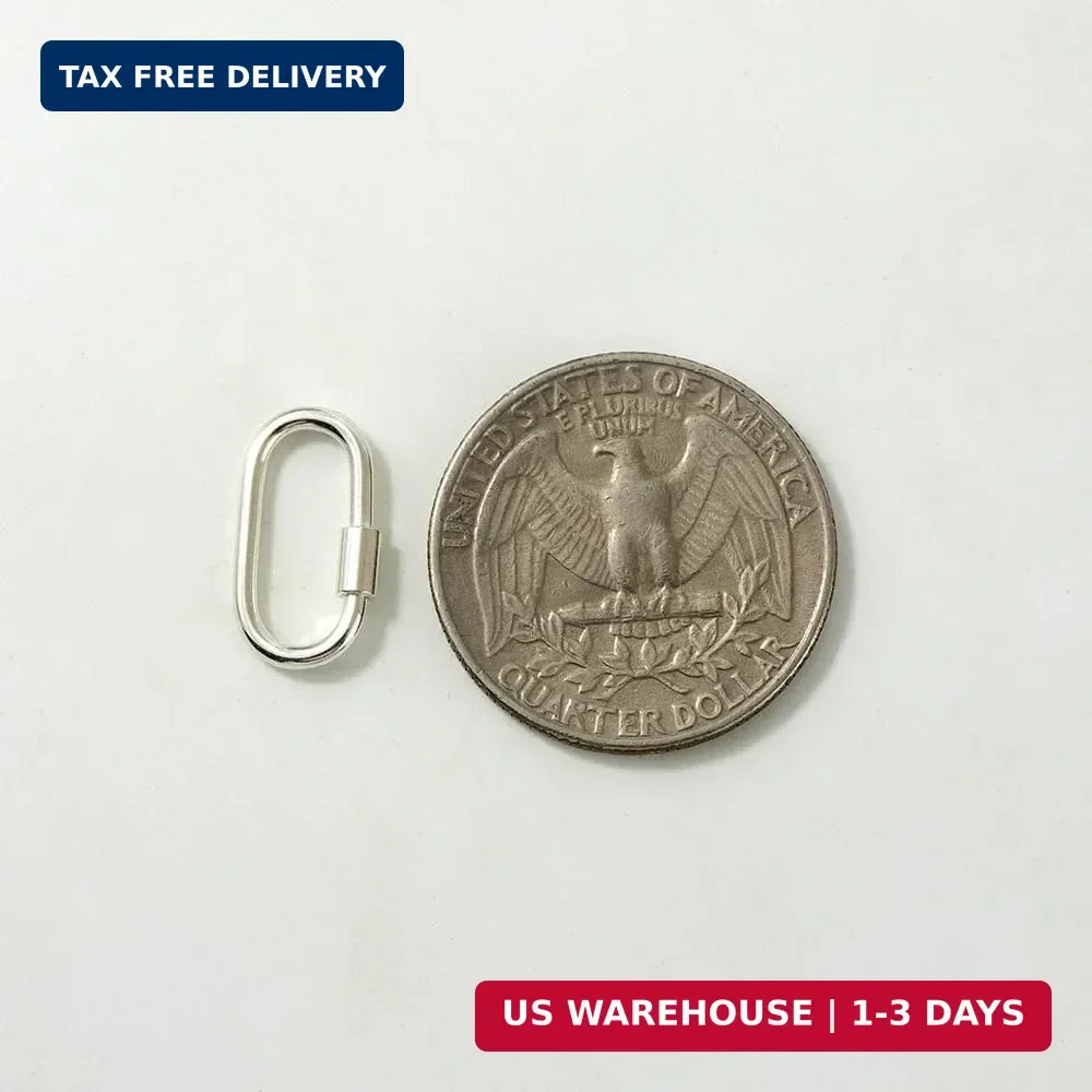 Link Lock Jump Ring 925 Sterling Silver Jewelry Components Carabiner Clasp, Jewe