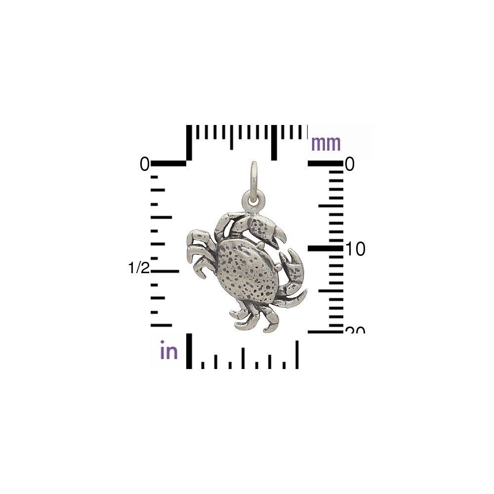 Sterling Silver Crab Charm Pendant Necklace-925 Sterling Silver #C118