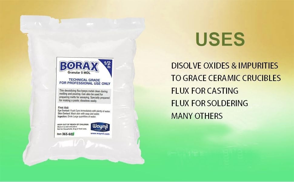 1/2lb Borax Flux for Assaying & Jewelry Melting – Clean Casts Guaranteed
