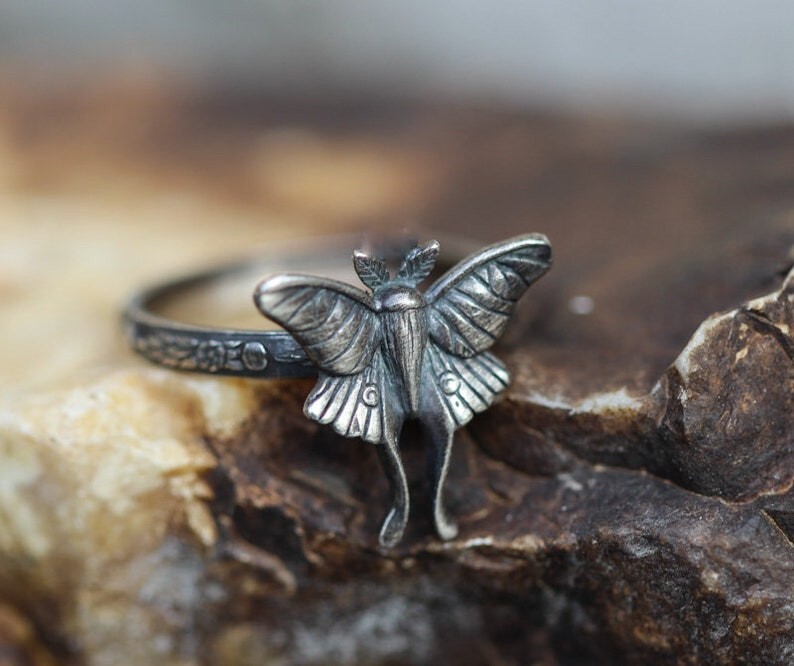 Handcrafted Butterfly Silver Ring – Boho Nature-Inspired Statement Jewelry Ring
