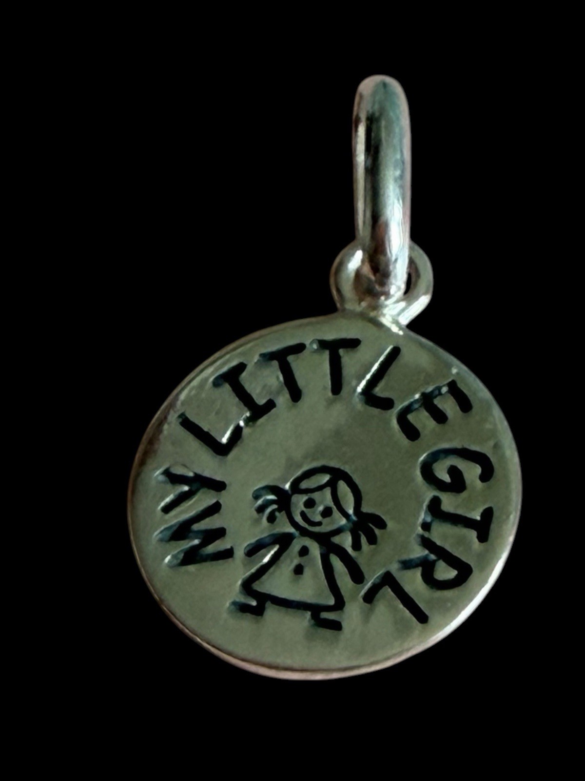 11mm My Little Girl Charm Sterling Silver