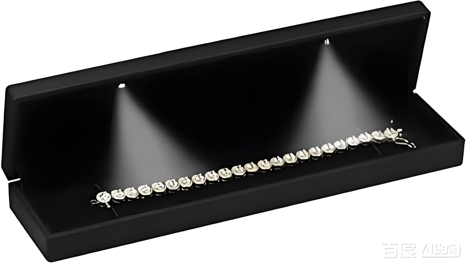 Black LED Bracelet Box Luxury LED with Light Bracelet Necklace