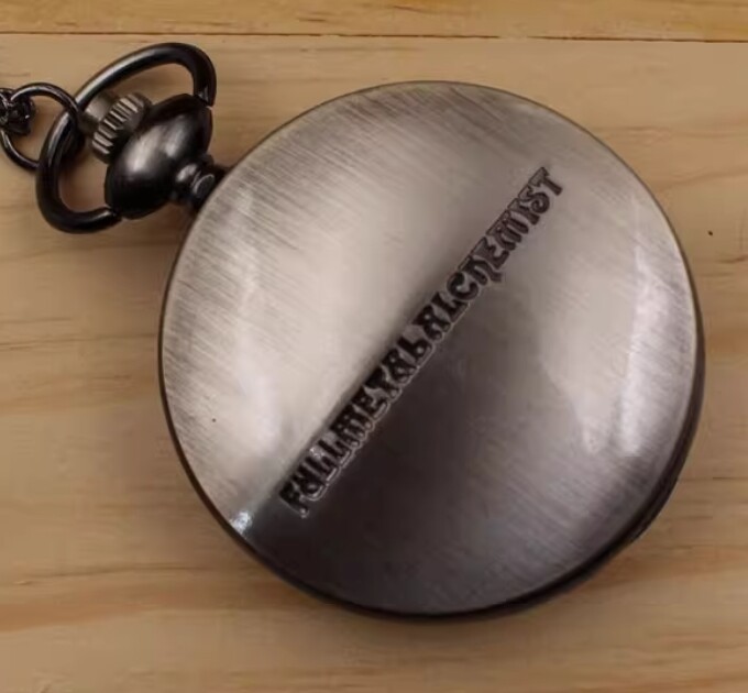 Anime Fullmetal Alchemist Edward Elric Snake Ring Necklace Pocket Watch 3pcs Set