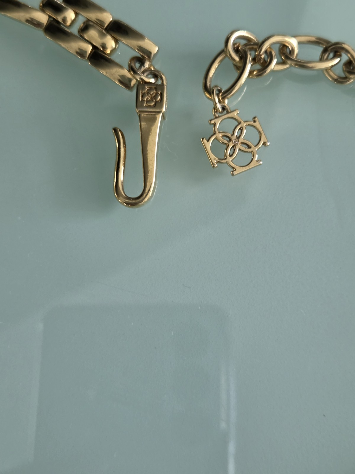 Ann Taylor GoldStone Large Links Necklace & Bracelet animal Print