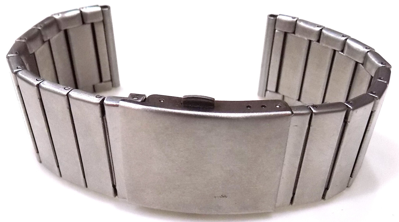 New Mens 23mm Wide Stainless Steel Bracelet Watch Band Push Button Trifold Clasp