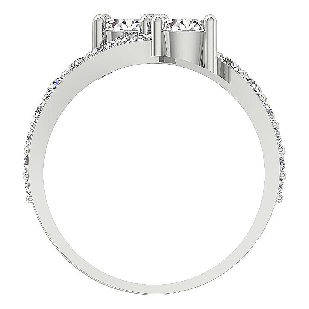 VS1 F 1.85 Carat Solitaire Ring Forever Us Two Stone Lab Grown Diamond 14K Gold