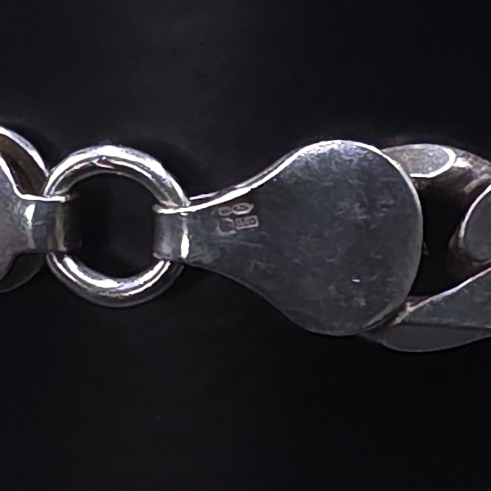 Vintage Sterling Silver 925 Curb Bracelet 21.5cm 7mm 15.70g